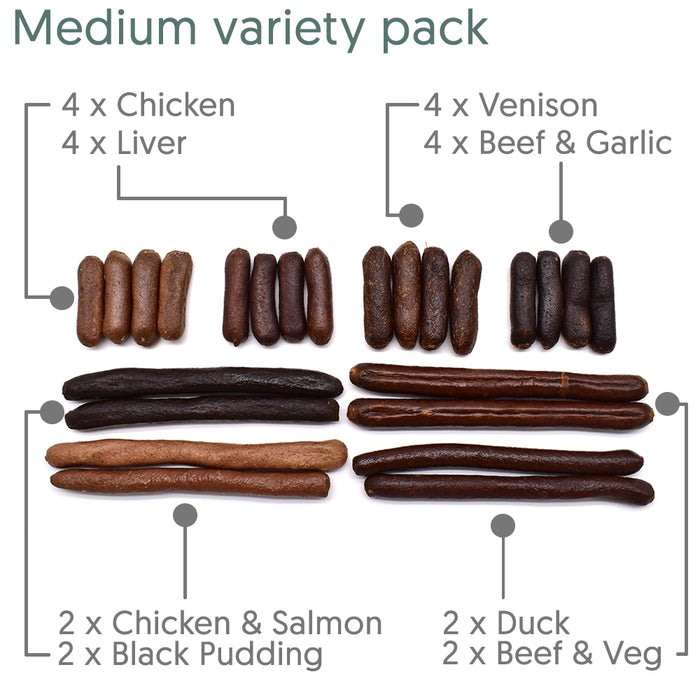 Gourmet Dog Sausage Variety Packs